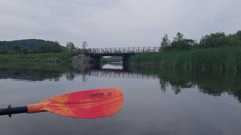 bridge at the end of the betsie river